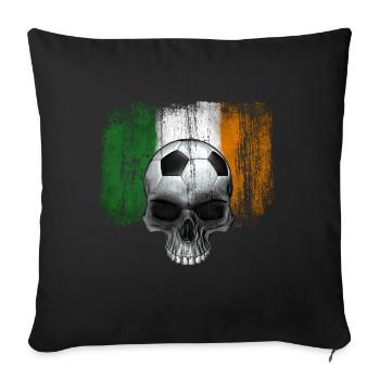 Irland Fußballfan - Sofakissenbezug 45 x 45 cm - Schwarz - Vorne