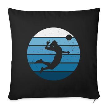 Volleyball Volleyball Femmes Volley Hommes - Housse de coussin décorative 45 x 45 cm - noir - Devant