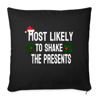 MOST LIKELY TO SHAKE THE PRESENTS - Housse de coussin décorative 45 x 45 cm - noir - Devant