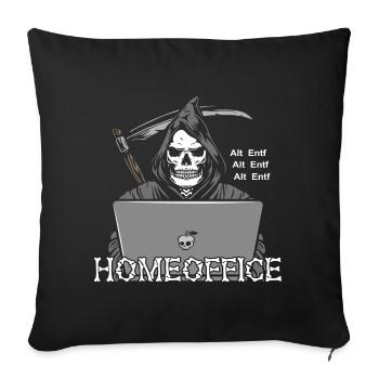 Reaper Homeoffice - Sofakissenbezug 45 x 45 cm - Schwarz - Vorne