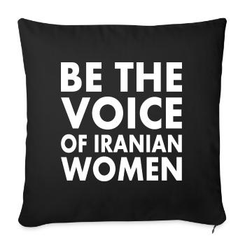 Be the voice of iranian women iran - Sofa pillowcase 17,3'' x 17,3'' (45 x 45 cm) - black - Front