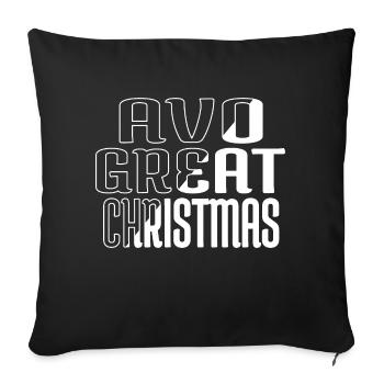 Dino Christmas Vacation Animal Joke Sayings Quote - Sofa pillowcase 17,3'' x 17,3'' (45 x 45 cm) - black - Front