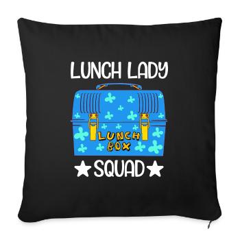 Food Package Meal Cook Cuisine Dish Apparel Title - Sofa pillowcase 17,3'' x 17,3'' (45 x 45 cm) - black - Front
