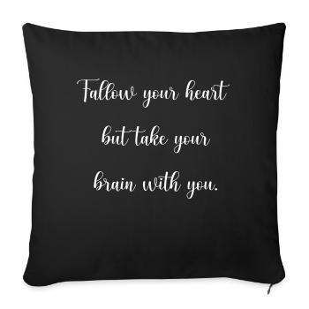 Belles citations positives - Housse de coussin décorative 45 x 45 cm - noir - Devant