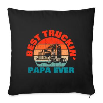 Bonne Fête des Pères Papa Travel Load Apparel - Housse de coussin décorative 45 x 45 cm - noir - Devant