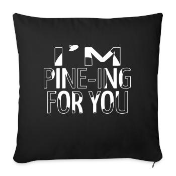 Barbes Citation Dino Bike Moon Barbe Couples - Housse de coussin décorative 45 x 45 cm - noir - Devant