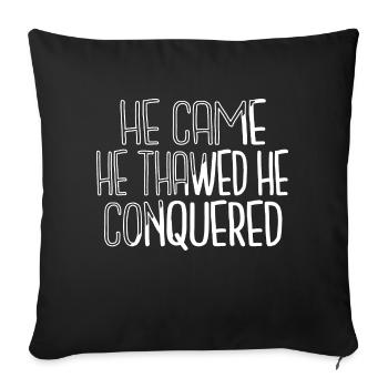 Cool Couples Bodybuilder Dinosaurs Humor - Sofa pillowcase 17,3'' x 17,3'' (45 x 45 cm) - black - Front