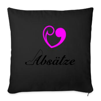 Absätze - Sofakissenbezug 45 x 45 cm - Schwarz - Vorne