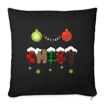 Nuts Chestnuts Christmas pairs fit - Sofa pillowcase 17,3'' x 17,3'' (45 x 45 cm) - black - Front