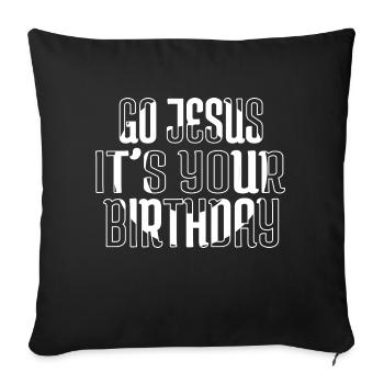 fun baby geek christmas under the tree - Sofa pillowcase 17,3'' x 17,3'' (45 x 45 cm) - black - Front