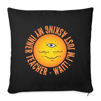 Troisième œil - 3ème œil drôle TShirt - Housse de coussin décorative 45 x 45 cm - noir - Devant