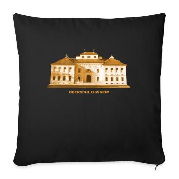 Oberschleißheim Schloss Lustheim Oberbayern - Sofakissenbezug 45 x 45 cm - Schwarz - Vorne