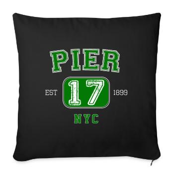 Pier 17 Gift Athletic Design Gift - Sofa pillowcase 17,3'' x 17,3'' (45 x 45 cm) - black - Front