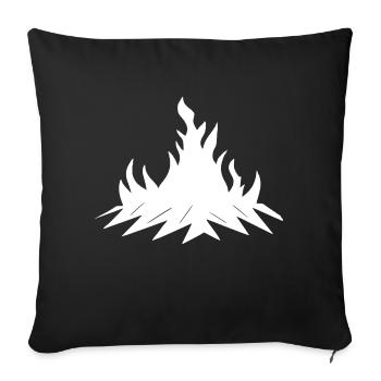 Feu de camp Camping Nature Feu de forêt à l’extérieur 15 - Housse de coussin décorative 45 x 45 cm - noir - Devant