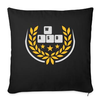Armoiries de l’étoile WASD - Housse de coussin décorative 45 x 45 cm - noir - Devant