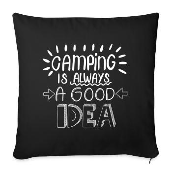 Camping Idea - Sofakissenbezug 45 x 45 cm - Schwarz - Vorne