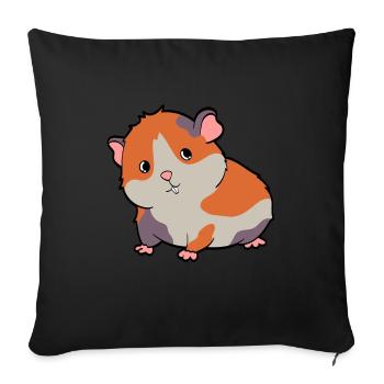 Cute Guinea Pig Shirt For Animal Lovers T-shirt - Sofa pillowcase 17,3'' x 17,3'' (45 x 45 cm) - black - Front