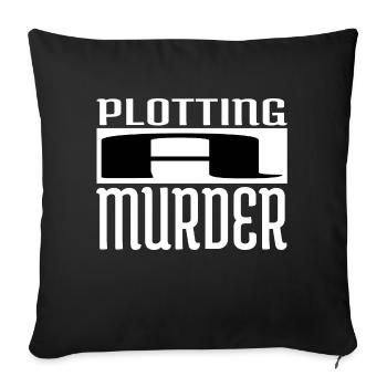 Blogueur Contentwriter Livres présentent des auteurs d’idées - Housse de coussin décorative 45 x 45 cm - noir - Devant