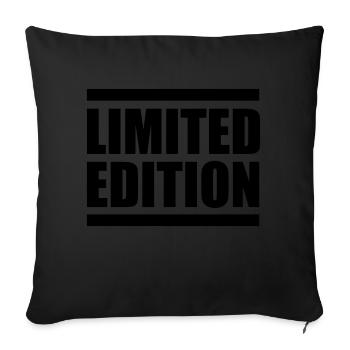 Édition limitée - Housse de coussin décorative 45 x 45 cm - noir - Devant