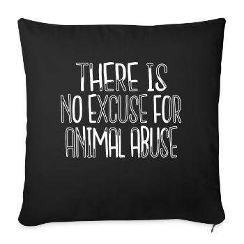 jokes go vegan vegan birthday present idea fruit - Sofa pillowcase 17,3'' x 17,3'' (45 x 45 cm) - black - Front