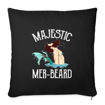 Fish Facial Hear Beard Mustache Collection - Sofa pillowcase 17,3'' x 17,3'' (45 x 45 cm) - black - Front