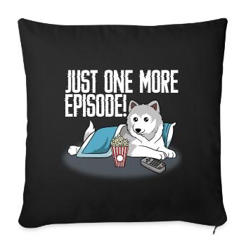 Dog Paws Husky Popcorn Series Collection Just an - Housse de coussin décorative 45 x 45 cm - noir - Devant