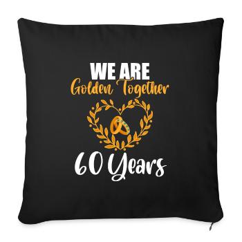 Amour Relation Anniversaire Époux Nous Sommes - Housse de coussin décorative 45 x 45 cm - noir - Devant