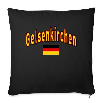 Gelsenkirchen German flag - Sofa pillowcase 17,3'' x 17,3'' (45 x 45 cm) - black - Front