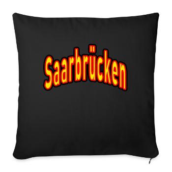 Sarrebruck - Housse de coussin décorative 45 x 45 cm - noir - Devant