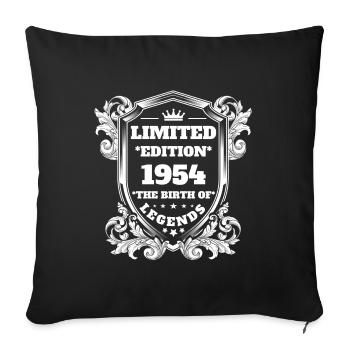 1954 - Sofa pillowcase 17,3'' x 17,3'' (45 x 45 cm) - black - Front