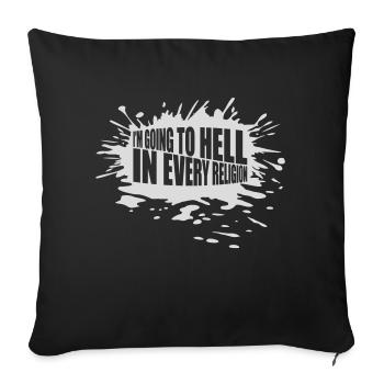 En allant en enfer - Housse de coussin décorative 45 x 45 cm - noir - Devant