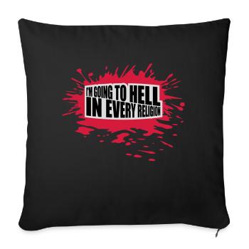 En allant en enfer - Housse de coussin décorative 45 x 45 cm - noir - Devant