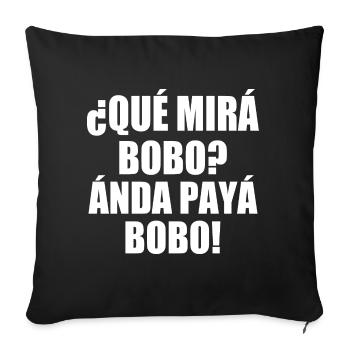 que mira bobo - Housse de coussin décorative 45 x 45 cm - noir - Devant