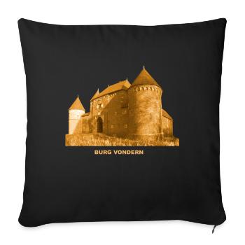 Château de Vondern Oberhausen Rhénanie-du-Nord-Westphalie - Housse de coussin décorative 45 x 45 cm - noir - Devant