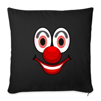 Carnaval Costume Clown Face Carnaval - Housse de coussin décorative 45 x 45 cm - noir - Devant