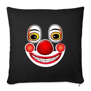 Carnaval Costume Clown Face Carnaval - Housse de coussin décorative 45 x 45 cm - noir - Devant