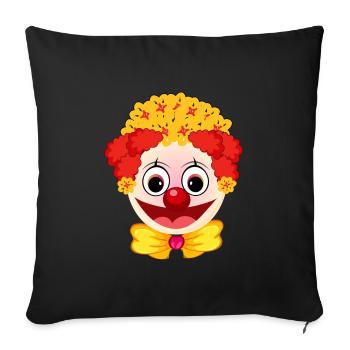 Carnaval Costume Clown Face Carnaval - Housse de coussin décorative 45 x 45 cm - noir - Devant