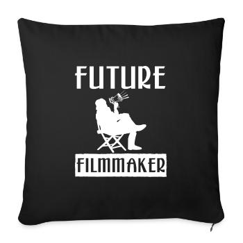 Actors Actress Director Cast Movie Series Shows - Sofa pillowcase 17,3'' x 17,3'' (45 x 45 cm) - black - Front