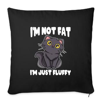 Meow Persian Overweight Obese Large Big I'm Not - Sofa pillowcase 17,3'' x 17,3'' (45 x 45 cm) - black - Front