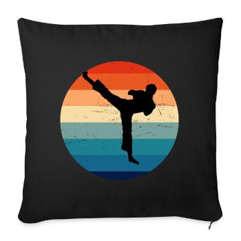 Boxe Femmes Kickboxing Hommes Kickboxing Boxe - Housse de coussin décorative 45 x 45 cm - noir - Devant