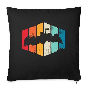 Staffelberg Motiv in bunten Farben - Sofakissenbezug 45 x 45 cm - Schwarz - Vorne