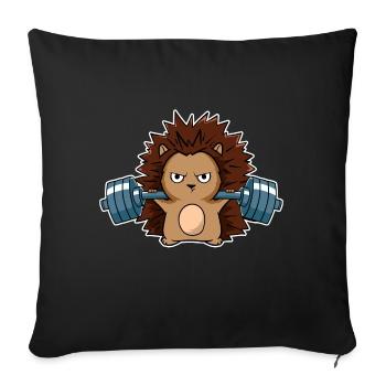 Cute Animal Tee For Animal Lovers And Gym Goers - Sofa pillowcase 17,3'' x 17,3'' (45 x 45 cm) - black - Front