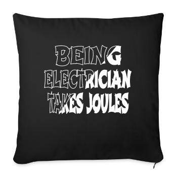 humour drôle prudence citation cadeau artisanat - Housse de coussin décorative 45 x 45 cm - noir - Devant