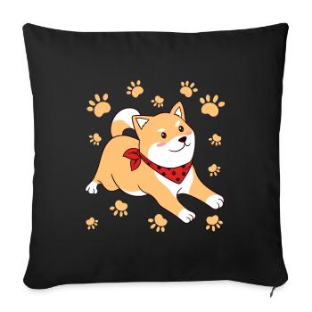 Paws Animal Dog Design For Paw Owners Claws Bark - Sofa pillowcase 17,3'' x 17,3'' (45 x 45 cm) - black - Front