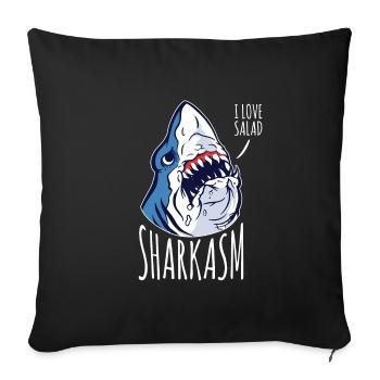 Hammerhead Teeth Wild Life Shark Collection I - Sofakissenbezug 45 x 45 cm - Schwarz - Vorne