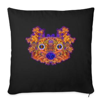 Renard ganja - Housse de coussin décorative 45 x 45 cm - noir - Devant