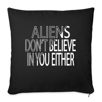 memes birthday present alien lover birthday funny - Sofa pillowcase 17,3'' x 17,3'' (45 x 45 cm) - black - Front