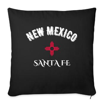 New Mexico Santa Fe - Sofa pillowcase 17,3'' x 17,3'' (45 x 45 cm) - black - Front