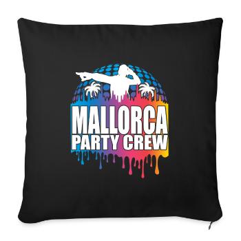 Mallorca Party Crew Nightlife Tee For Alcoholic - Sofakissenbezug 45 x 45 cm - Schwarz - Vorne