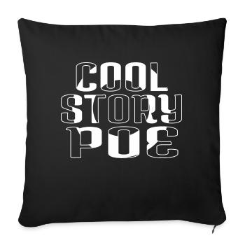 geek typographie présent livre fan féminin - Housse de coussin décorative 45 x 45 cm - noir - Devant